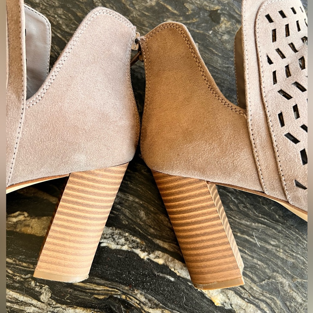 Madden Girl Bright Peep Toe Chop Out Booties - Picture 2 of 10